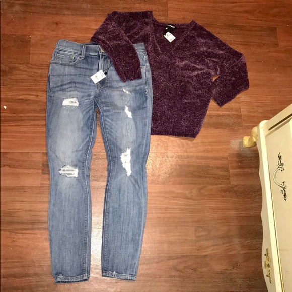 Express Denim - Stretch Jean Ankle Legging Express Mid Rise 4 NWT